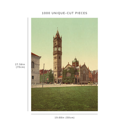 1000 piece puzzle - 1902 | New Old South Church, Boston, MA | Massachusetts | Jigsaw Puzzle Game for Adults