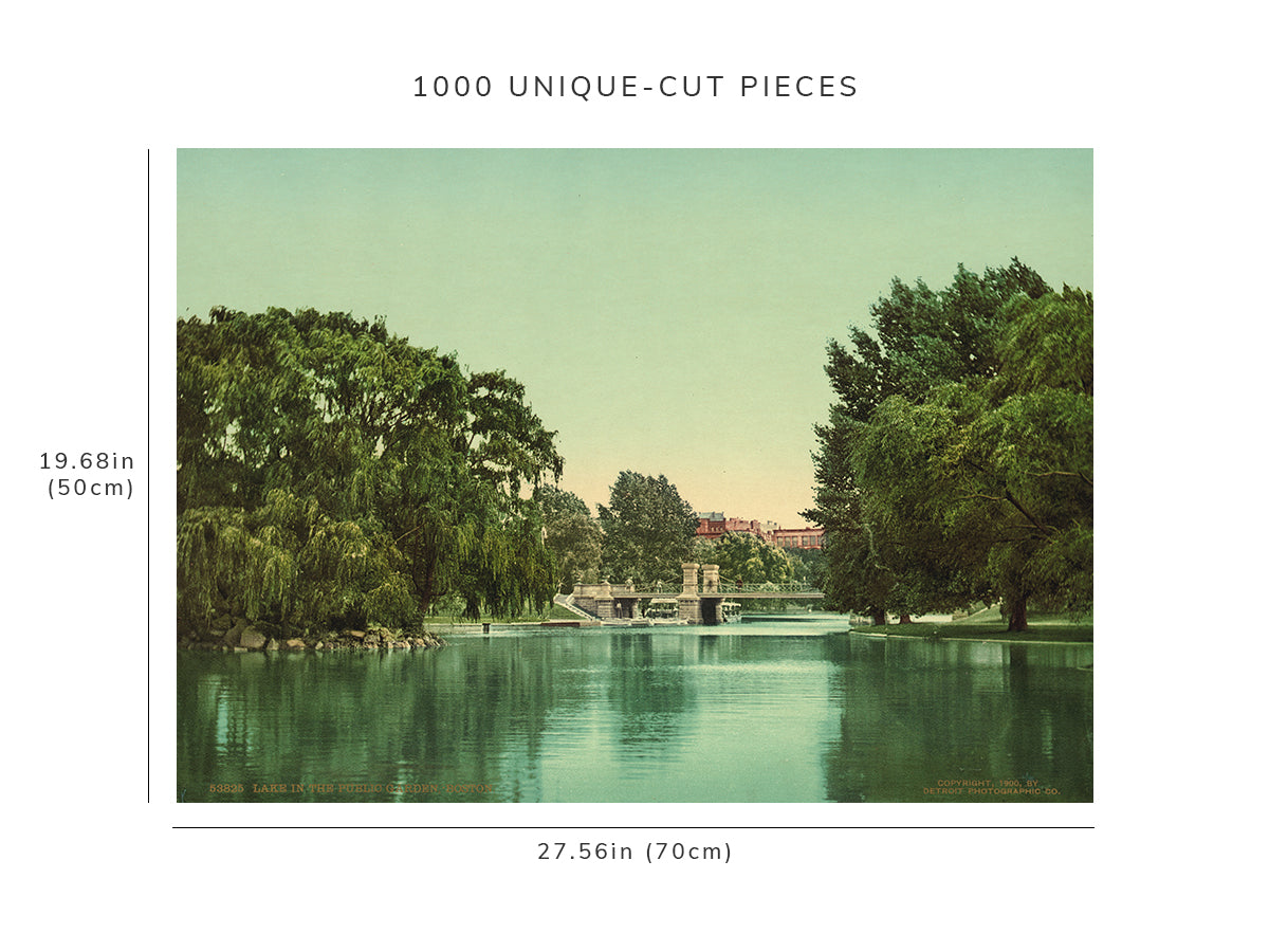 1000 piece puzzle - 1900 | Lake | bridge | Public Garden, Boston, MA | Massachusetts