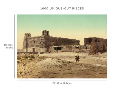 1000 piece puzzle - 1902 | Old church | pueblo | Acoma, NM | New Mexico | Family Entertainment | Hand made