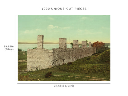 1000 piece puzzle - 1902 | Ruins of Fort Frederick | fortification | lake | Crown Point, NY | New York