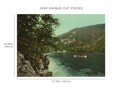 1000 piece puzzle - 1902 | Upper Cascade Lake | Adirondack Mountains, New York | NY | Family Entertainment