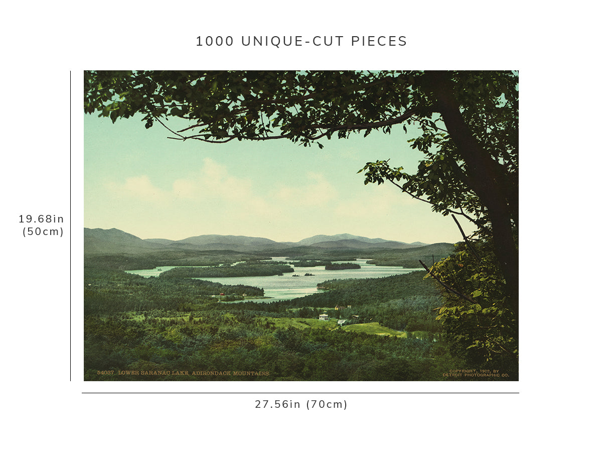 1000 piece puzzle - 1902 | Lower Saranac Lake | Adirondack Mountains, New York | NY