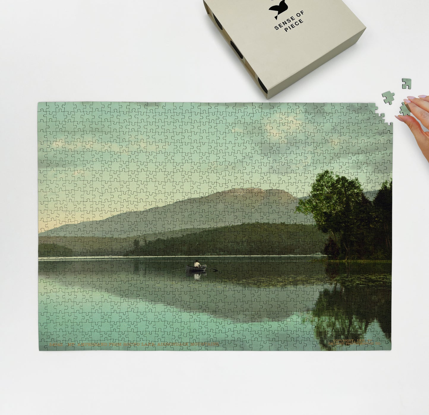 1000 piece puzzle 1902 Mt Ampersand Mount Round Lake Adirondack Mountains, New York NY