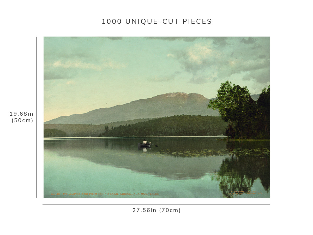 1000 piece puzzle - 1902 | Mt Ampersand | Mount | Round Lake | Adirondack Mountains, New York | NY