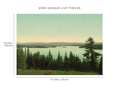 1000 piece puzzle - 1902 | Raquette Lake from the Crags | Adirondack Mountains, New York | NY