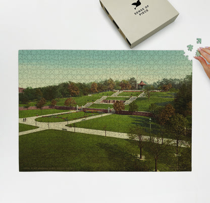 1000 piece puzzle 1904 Fort Greene Park Brooklyn, NY New York Family Entertainment Hand made