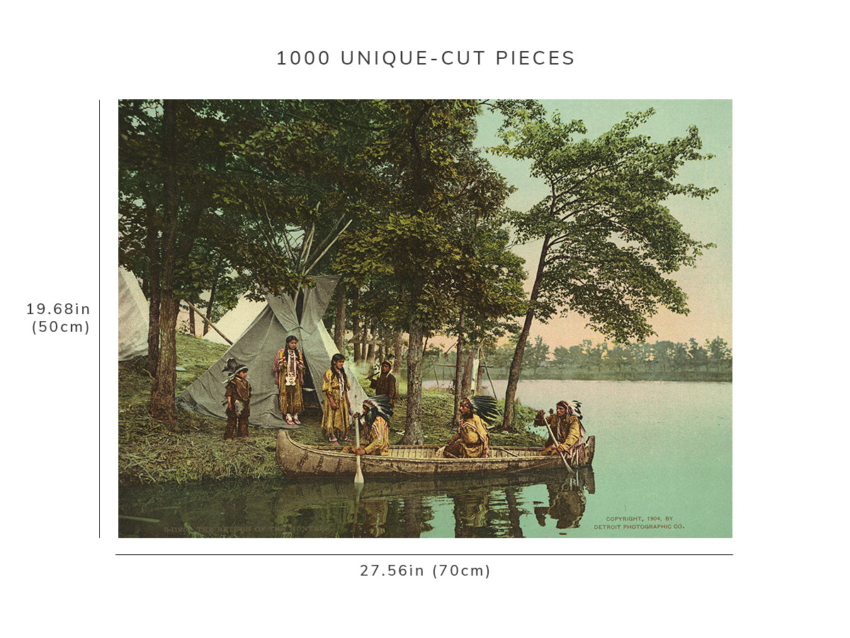 1000 piece puzzle - 1904 | Return of the hunters | Indians | Native Americans | Birthday Present Gifts