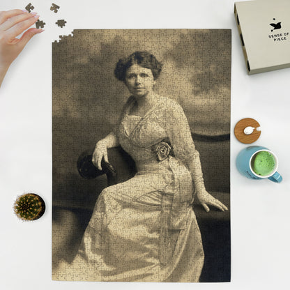 1000 piece puzzle 1914 Hattie Caraway, full-length studio portrait, sitting, facing front