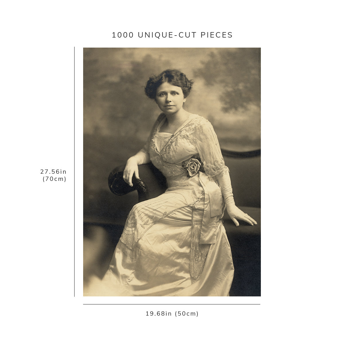 1000 piece puzzle - 1914 | Hattie Caraway, full-length studio portrait, sitting, facing front