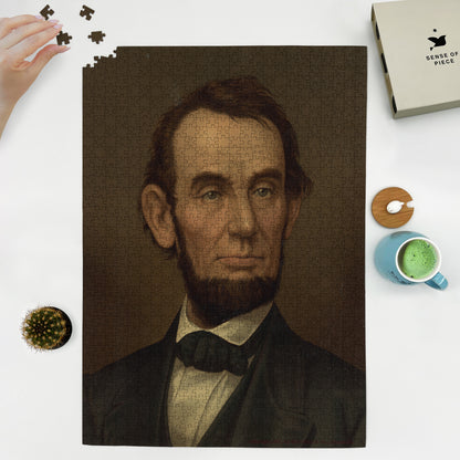 1000 piece puzzle Abraham Lincoln United States President Abolitionist Beard American Politician