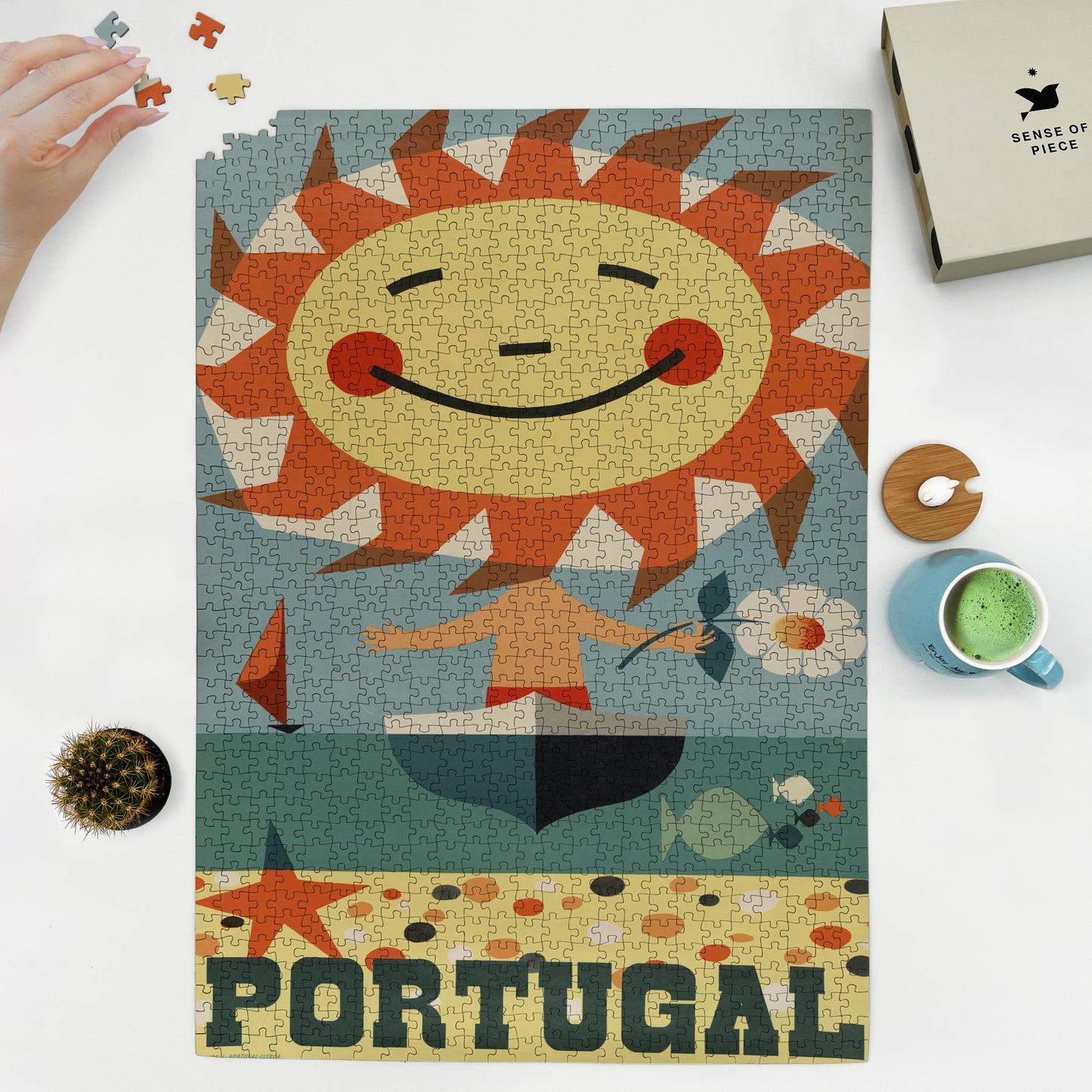 1000 piece puzzle 1959 Portugal Family Entertainment Jigsaw Puzzle Game for Adults Jigsaw games