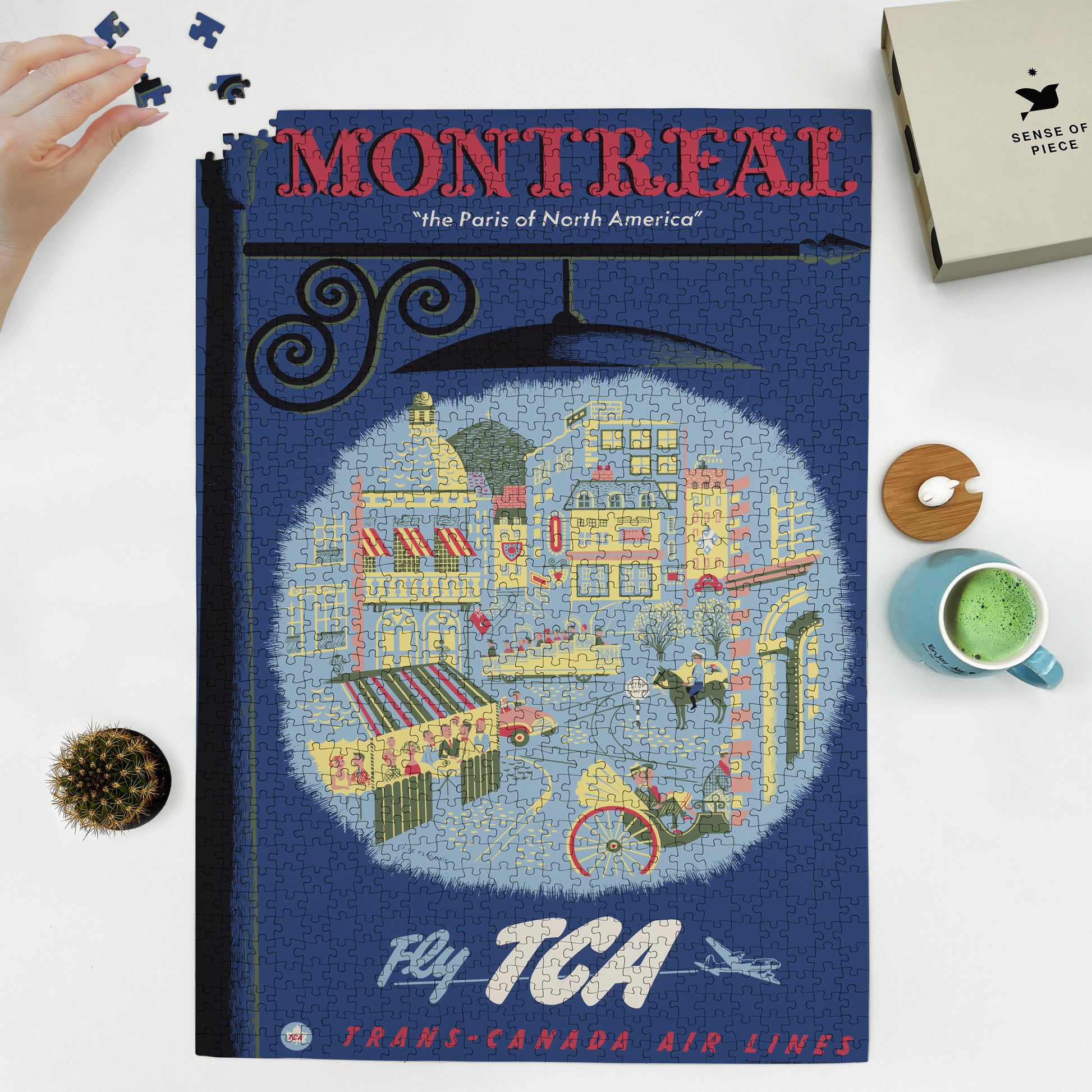 1000 piece puzzle 1954 Montreal, the Paris of North America Birthday Present Gifts