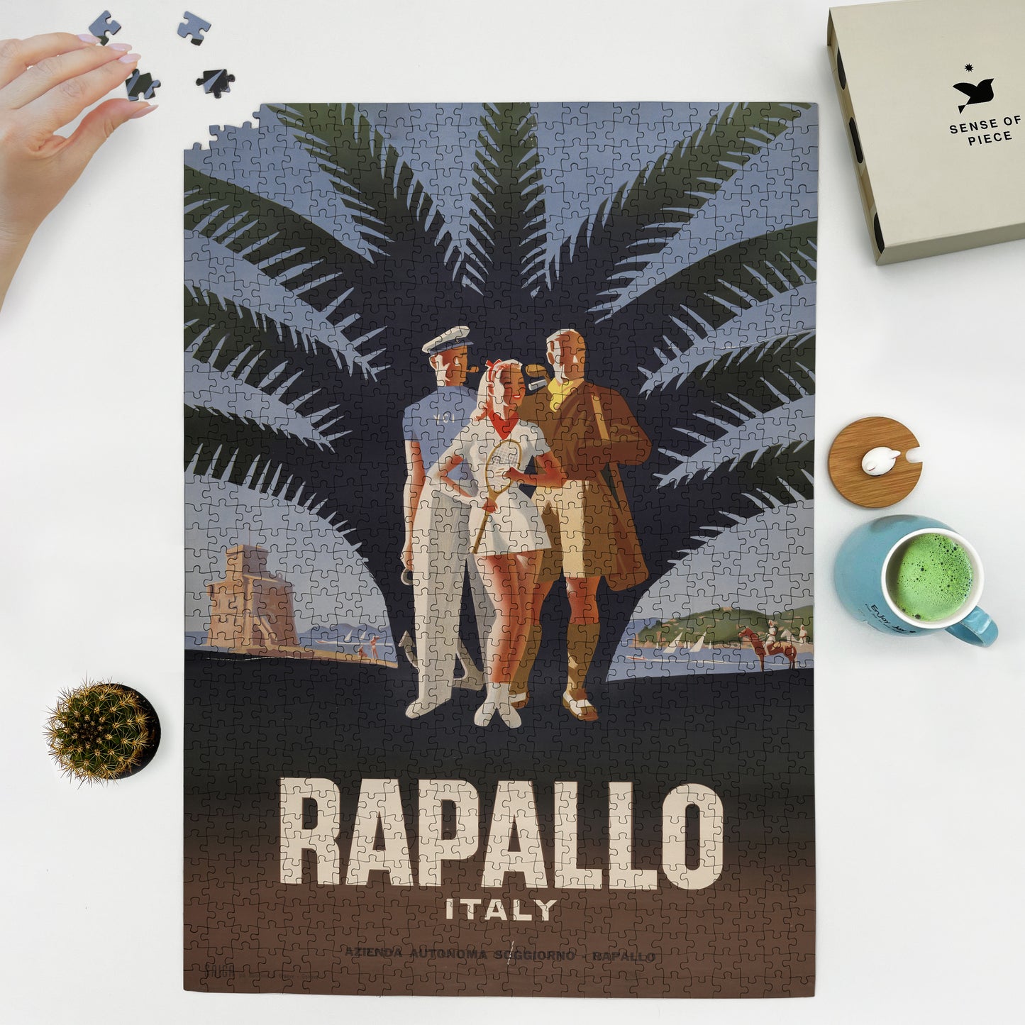 1000 piece puzzle 1947 Rapallo, Italy Birthday Present Gifts Family Entertainment Jigsaw games