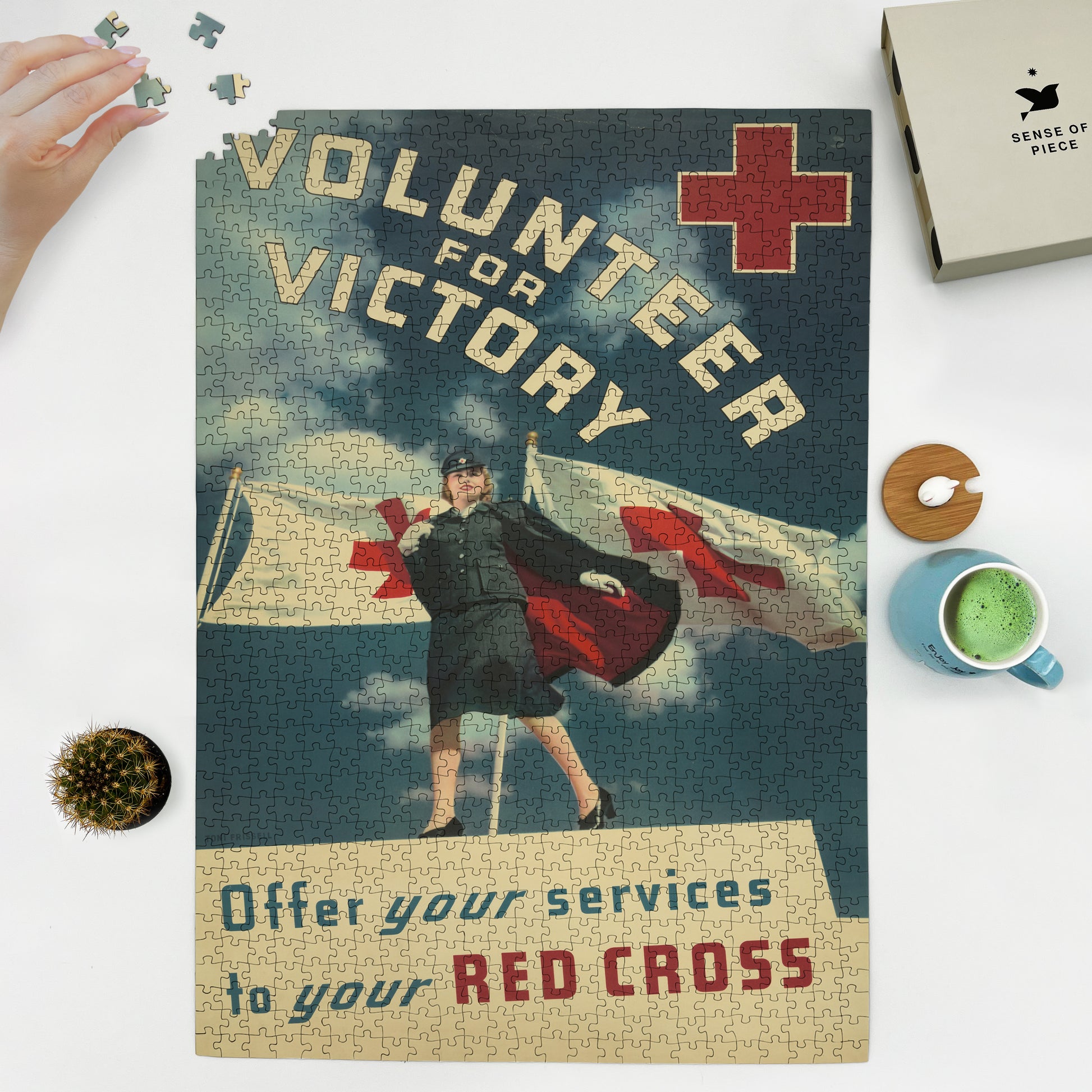 1000 piece puzzle 1941 Volunteer for victory Offer your services to your Red Cross