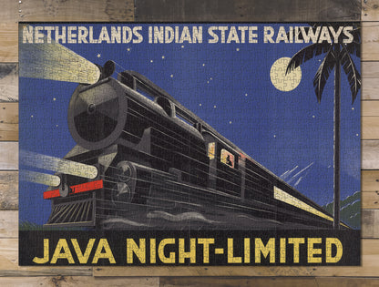 1000 piece puzzle 1930 Netherlands Indian State Railways Java Night-Limited