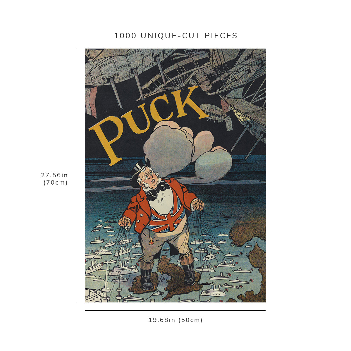 1000 piece puzzle - 1909 | Puck | Illustration | John Bull | Frank Nankivell | artist | Ireland | England
