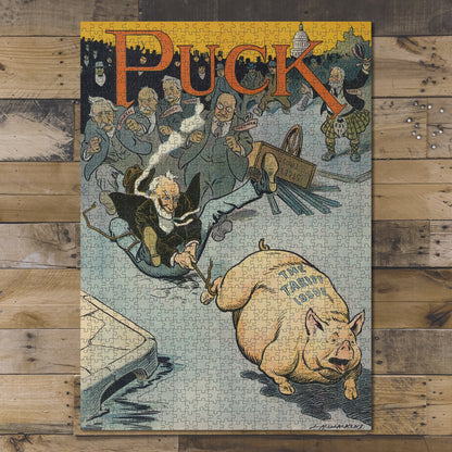 1000 piece puzzle 1908 Photo of Puck The Runaway Glackens Joseph Cannon Dalzell Aldrich Carnegie