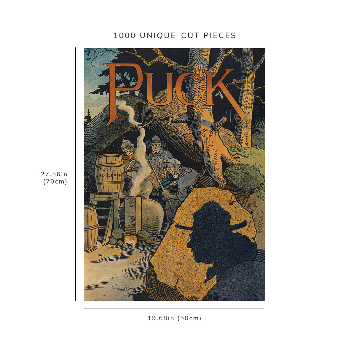 1000 piece puzzle - 1909 | Shadowed | Puck | Joseph G Cannon | John Dalzell | Nelson Aldrich | Fun Activity