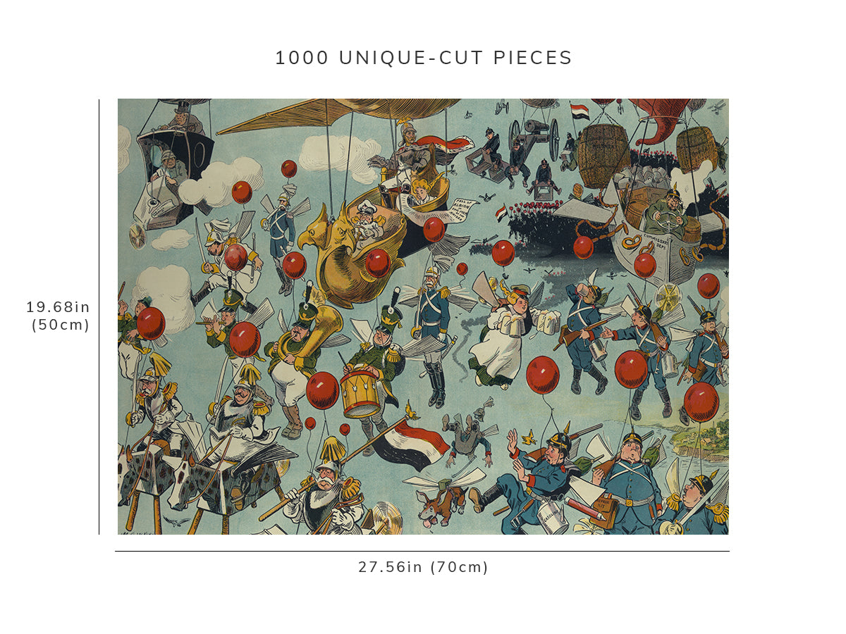 1000 piece puzzle - 1909 | Invasion of England | Illustration | Puck | German Soldiers invading England