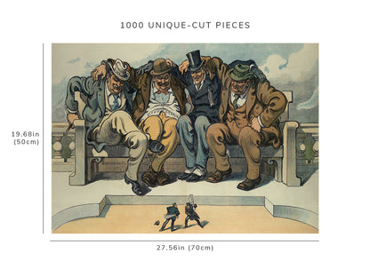 1000 piece puzzle - 1909 | The laughter of the gods | Keppler | Puck | Illustration | Democratic | Republican