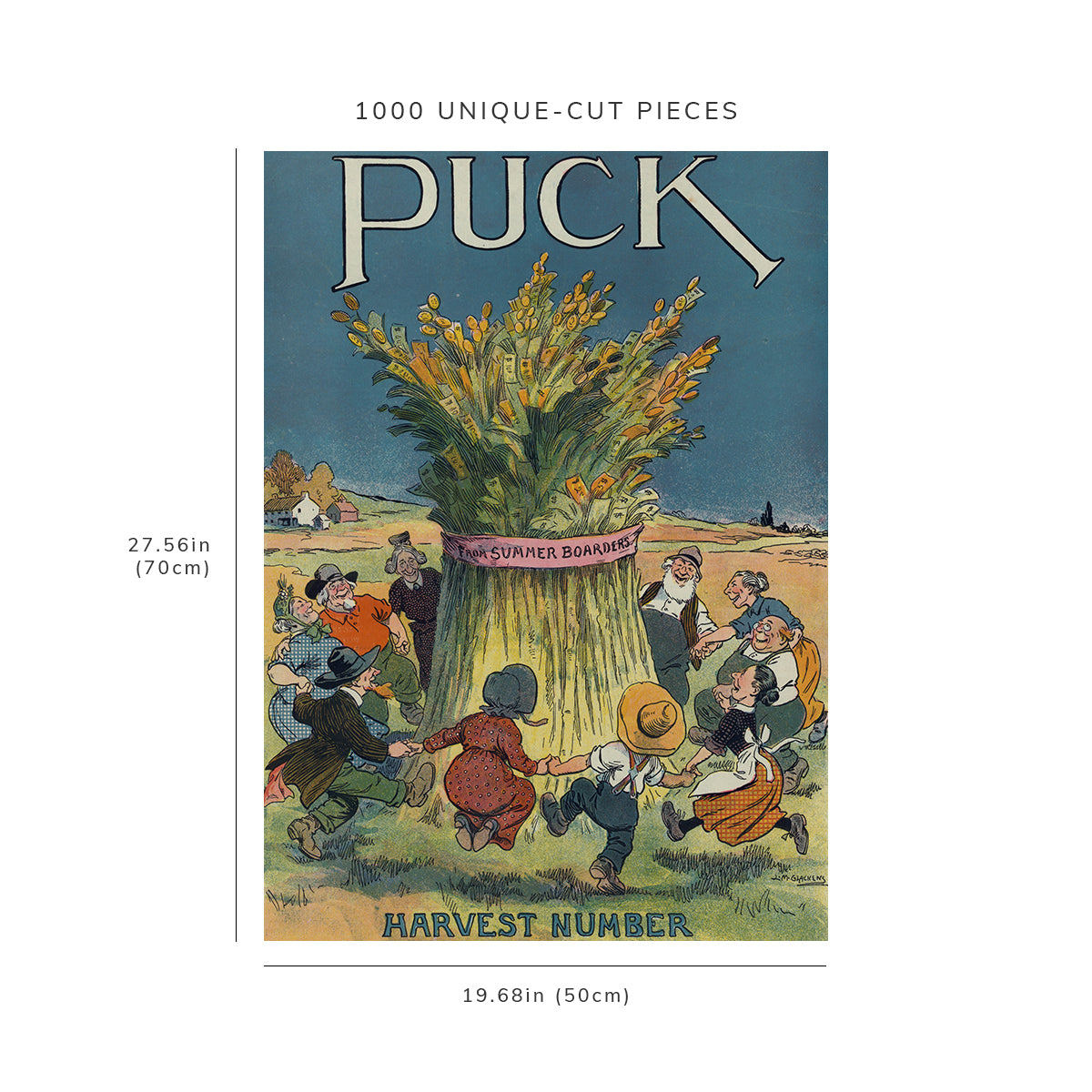 1000 piece puzzle - 1911 | Photo of Puck | From Summer Boarders-harvest number | Glackens