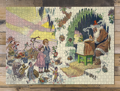 1000 piece puzzle 1911 Photo of Puck A Christmas Nightmare Will Crawford Santa Claus