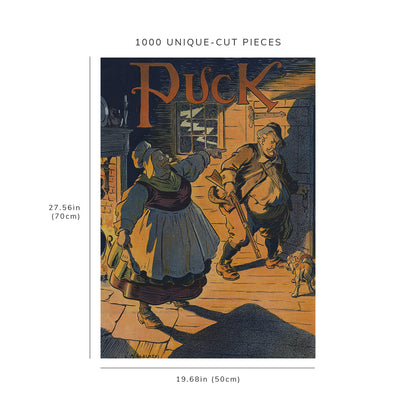 1000 piece puzzle - 1911 | Photo of Puck | Out into the Storm | Glackens | Theodore Roosevelt | Van Winkle