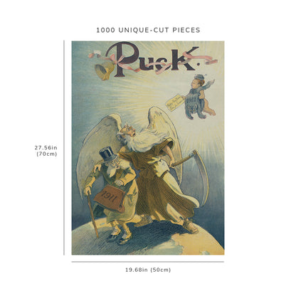 1000 piece puzzle - 1911 | Photo of Puck | Look Who's Here | Glackens | Father Time | New Year | Votes