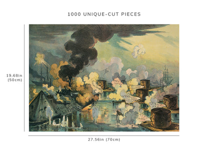 1000 piece puzzle - 1912 | Photo of Puck | The Monitors & the Merrimac | Keppler | Berger | Shank | Sulzer | Taft | 1000 piece puzzle