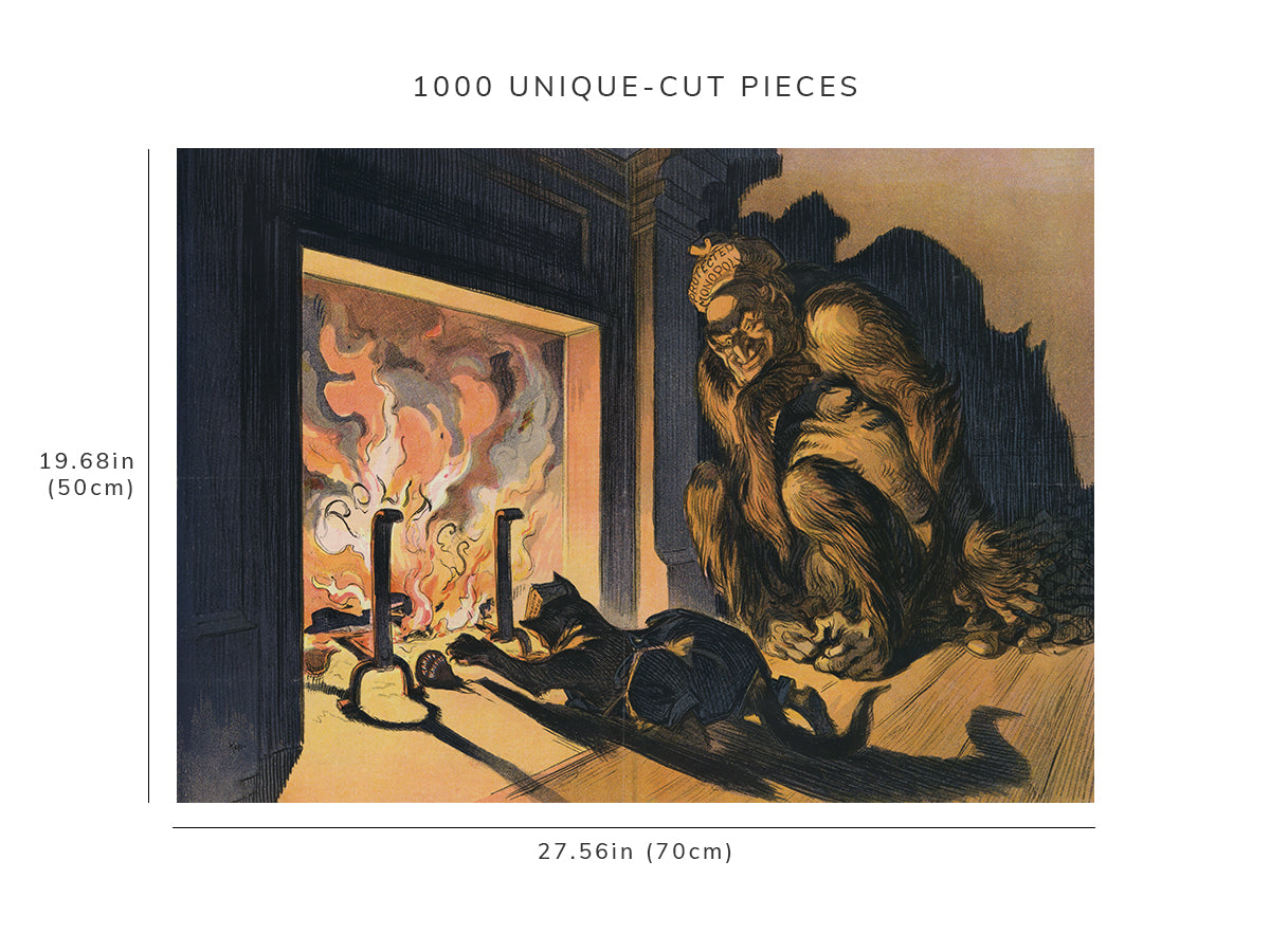 1000 piece puzzle - 1912 | Photo of Puck | The Catspaw | Keppler | American Labor | Tariff Benefits| Politics