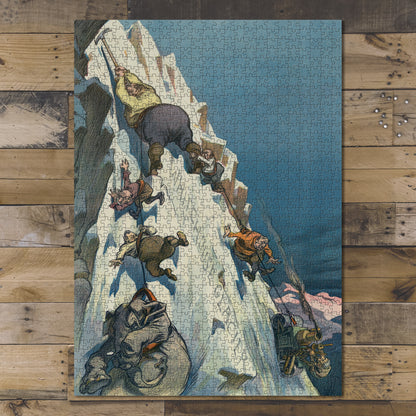 1000 piece puzzle 1912 Photo of Puck Hanging On Keppler White House Glacier Taft Crane Penrose
