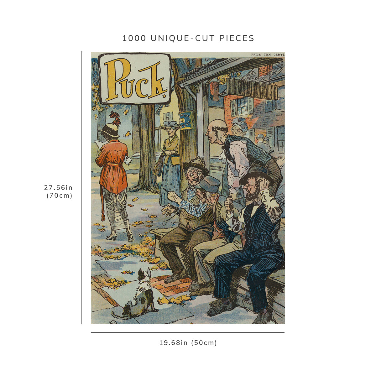 1000 piece puzzle - 1913 | Photo of Puck | Old Home Weak | Gordon Grant | Elderly Men | Autumn | Fashion
