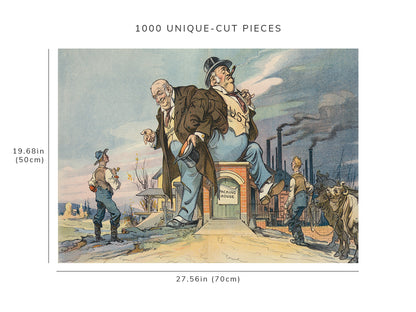 1000 piece puzzle - 1913 | Photo of Puck | Tweedledee & Tweedledum | Keppler | Farmers | Meat Trust | Fraud