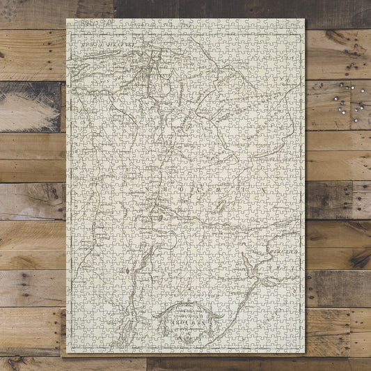 1000 Piece Jigsaw Puzzle 1780 Map of London An Accurate Map of New York in North Americ