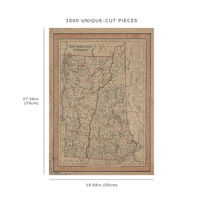 1000 Piece Jigsaw Puzzle: 1846 Map of N.E. corner of Market & 7th Streets, Philada