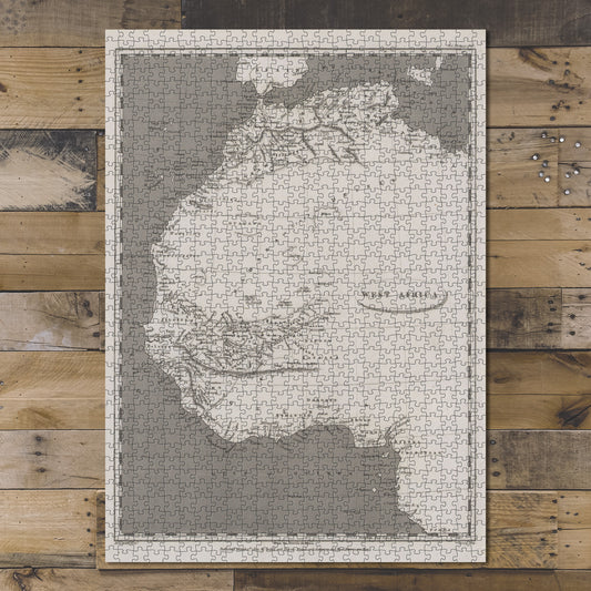 1000 Piece Jigsaw Puzzle 1802 Map of London West Africa Arrowsmith, Aaron, 1750-1823 (A